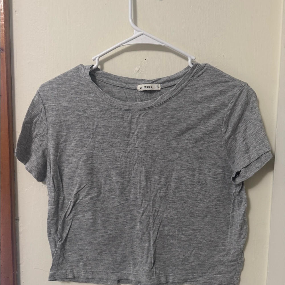 Cotton On Women's Heather Gray Short Sleeve Crew Tee